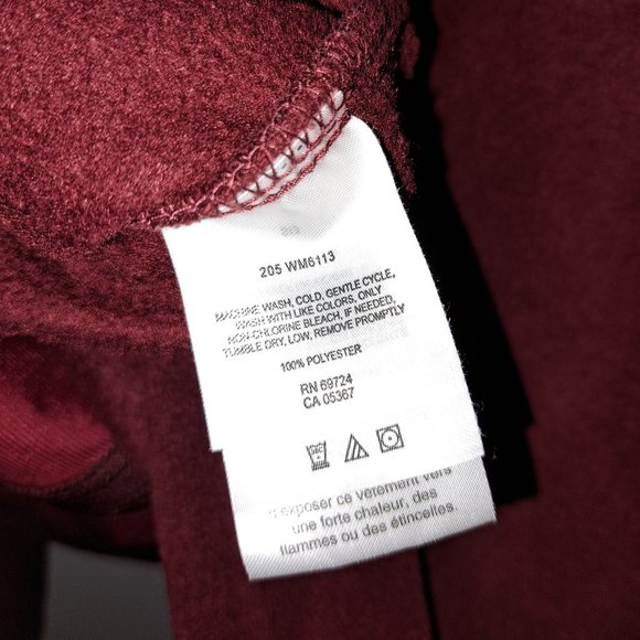 Columbia Men's Rust Red Fleece Zip Up Jacket Size Large - Picture 6 of 11